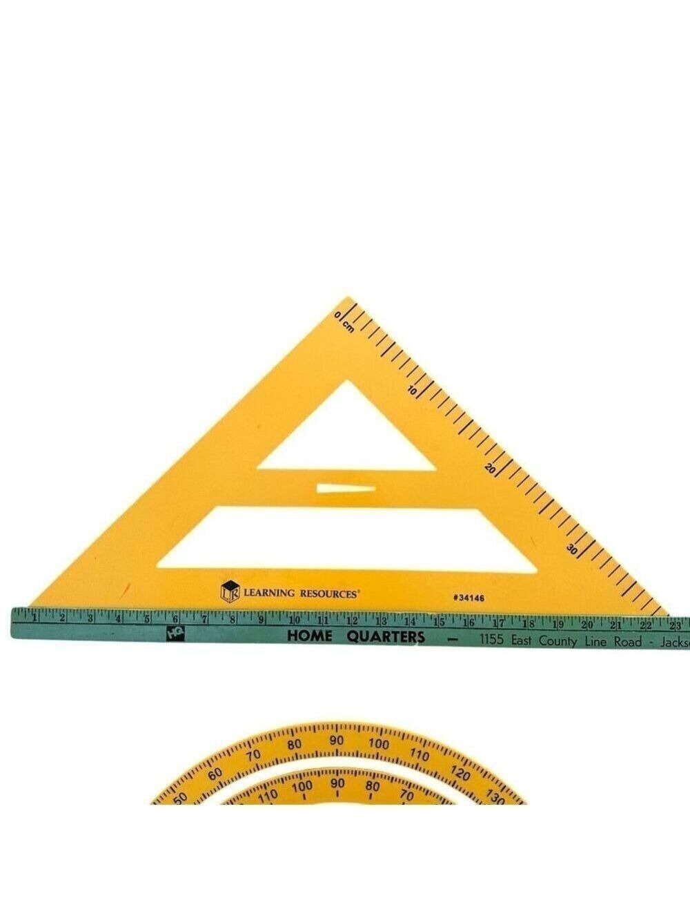 Learning Resources Safe T Protractor Triangle Big Ruler Geometry Tool Homeschool - Picture 12 of 15